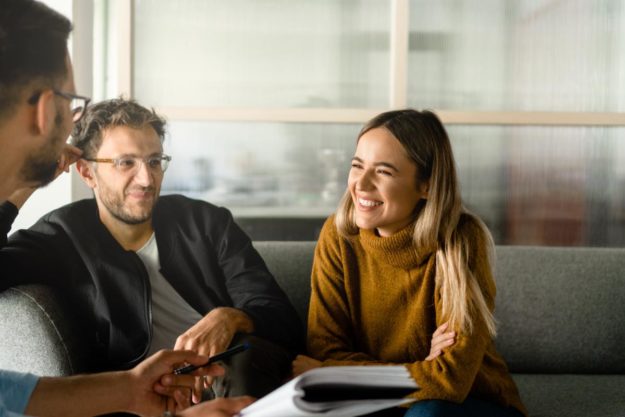 woman smiling with man ready to attend alcohol rehab in oregon