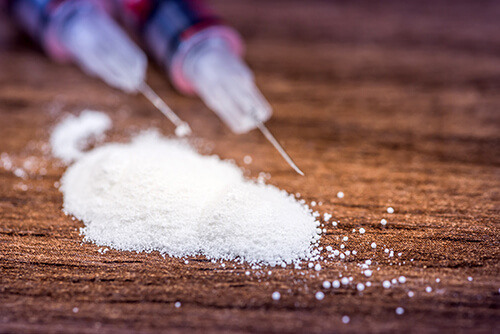 portland oregon heroin needles on table