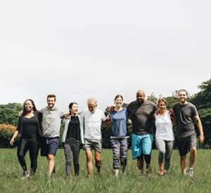 a group of people walk towards a heroin rehab center near black diamond