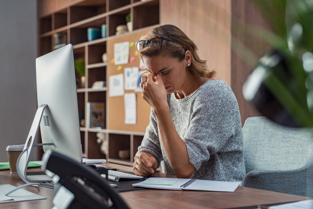 woman balancing work stress and recovery