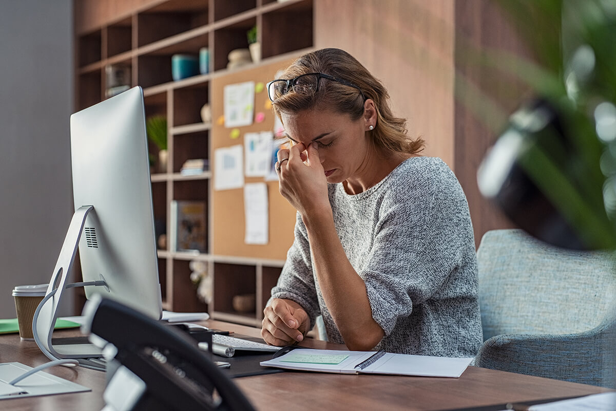 woman balancing work stress and recovery