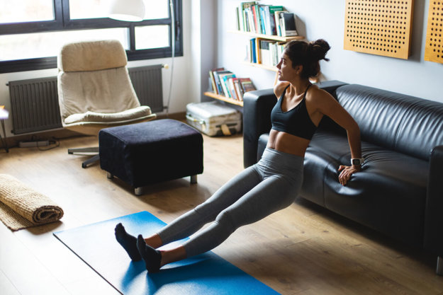 woman doing exercise in drug and alcohol rehab