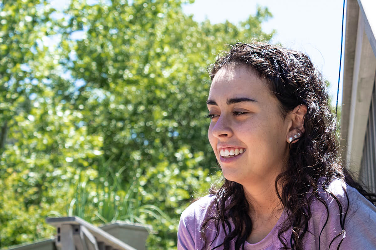 woman smiling at an albany drug rehab program