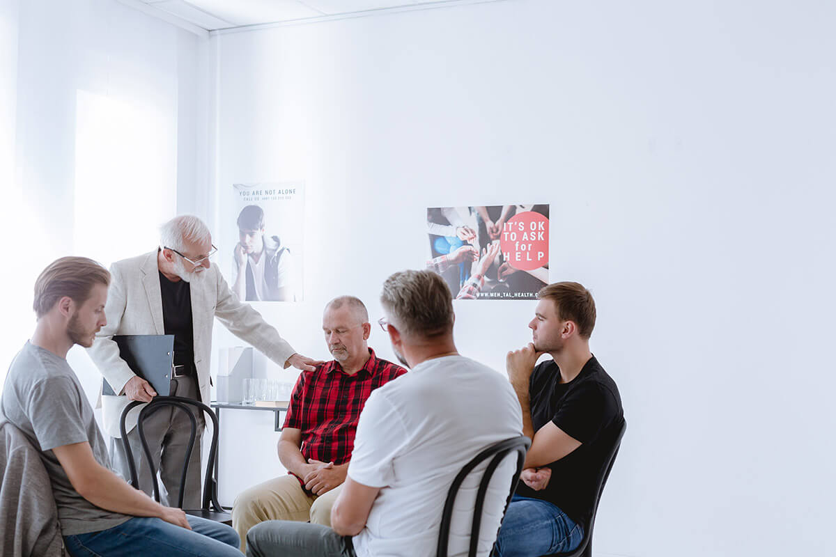 people at a mens rehab program near Salem