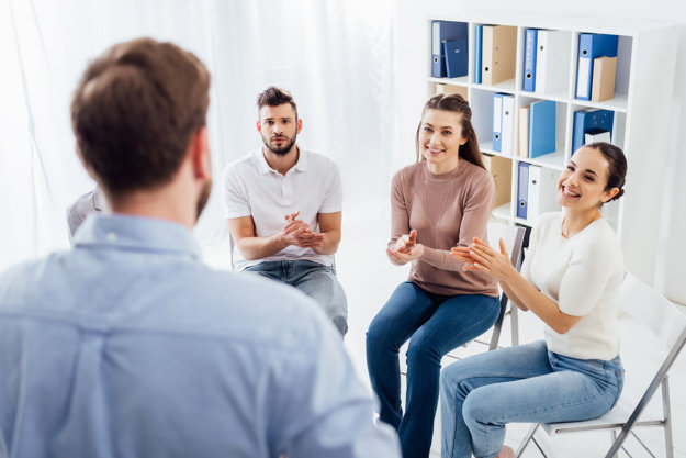 group of people at an alcohol rehab program near Springfield