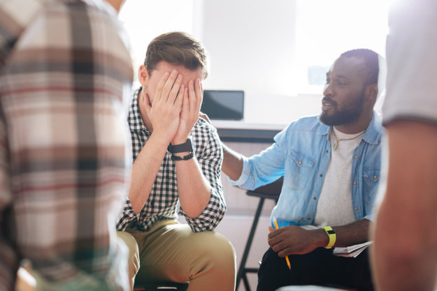 two people at a mens rehab program near Springfield