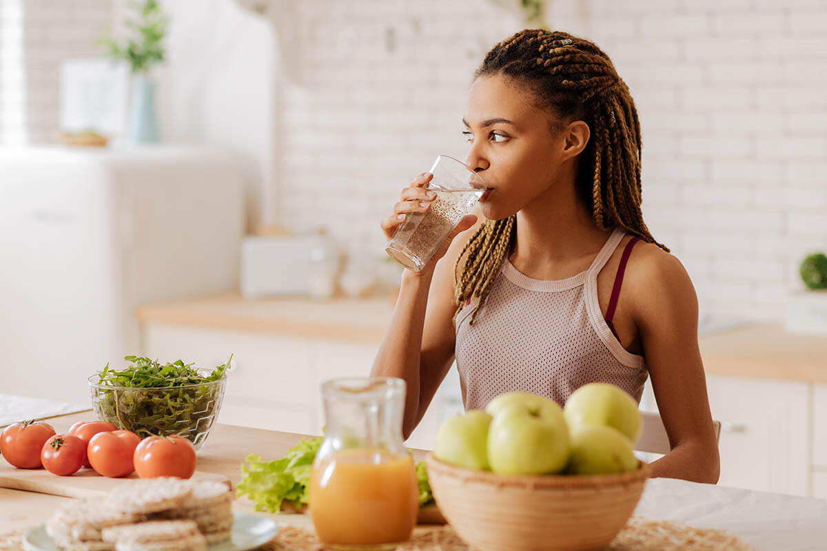 woman thinking about diet and recovery