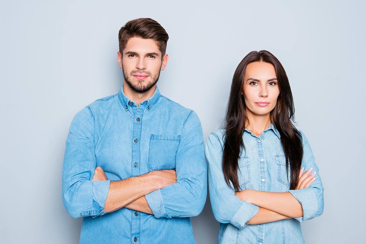 man and woman showing gender and addiction connection