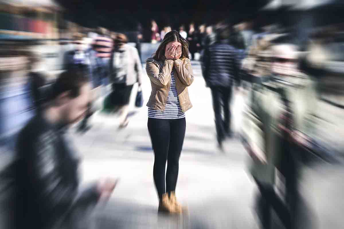 woman suffering from social media and anxiety