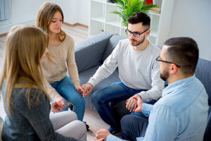 group at a residential treatment program