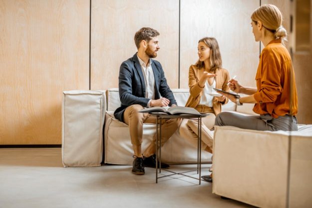 Couple discussing signs of codependency