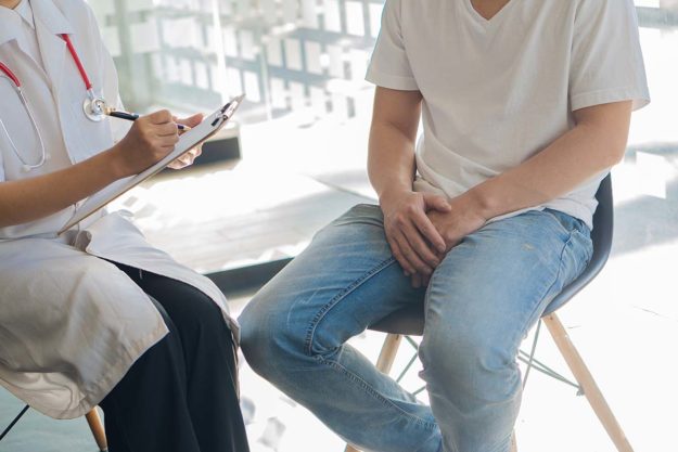 Two people discussing gateway drug addiction