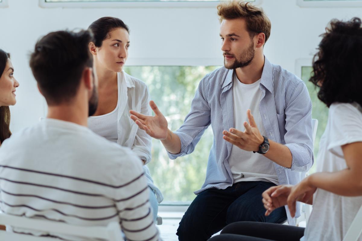 People at an opiate detox center