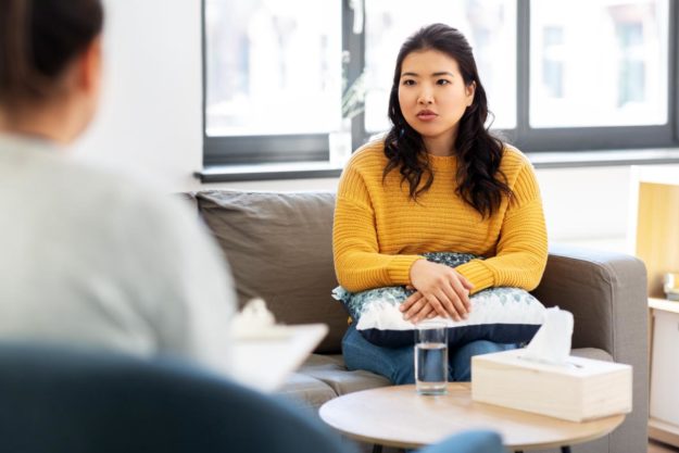 Woman in individual counseling