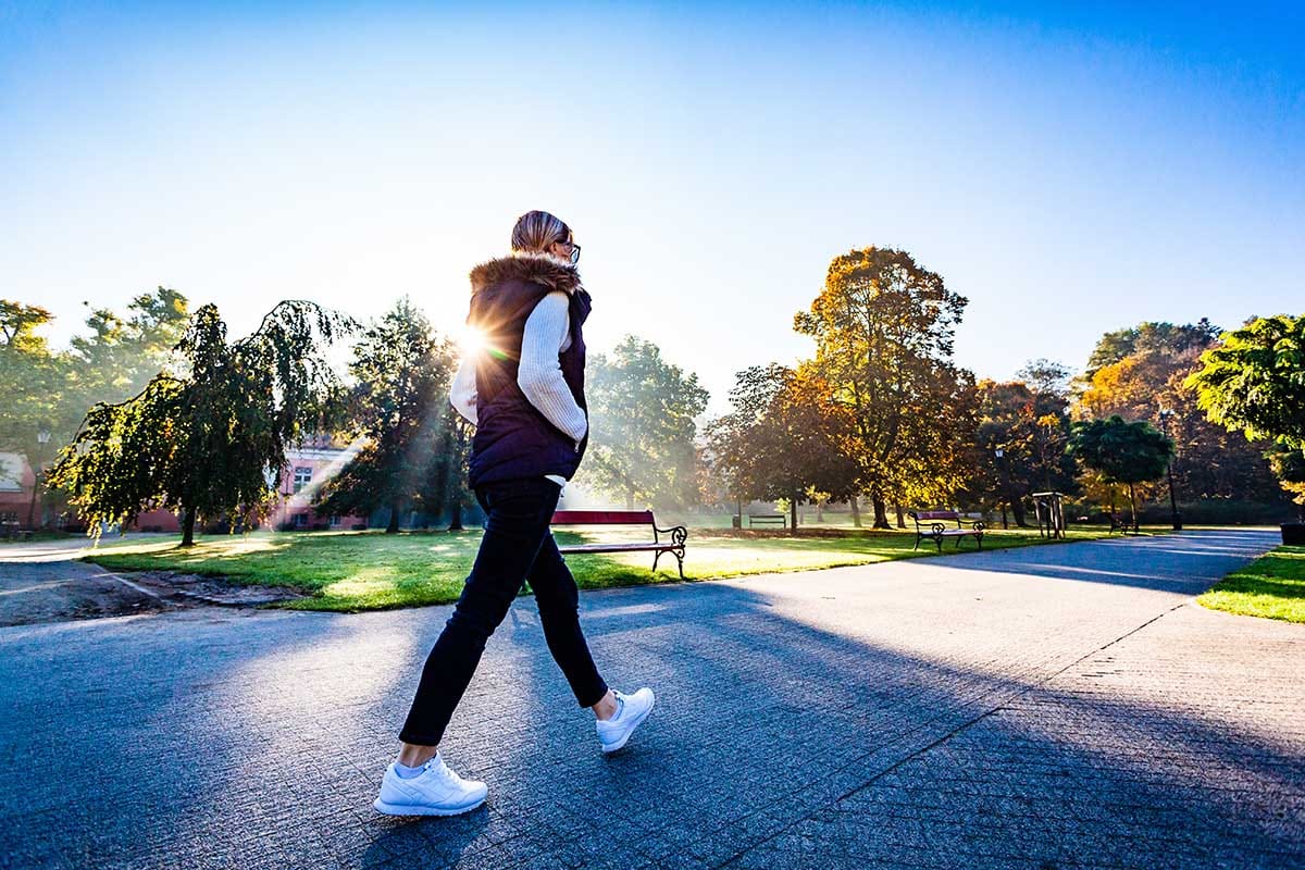 Person displaying healthy habits in recovery