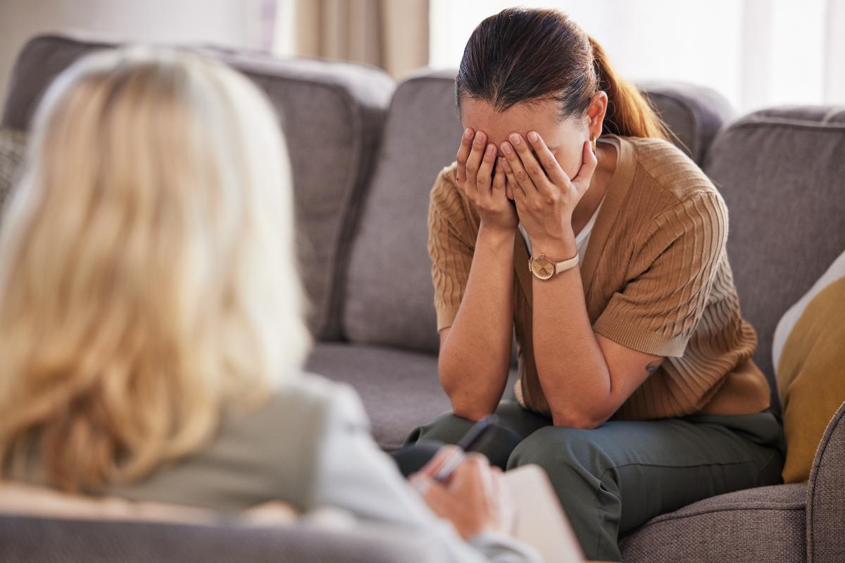 Two women discussing co-occurring issues in women