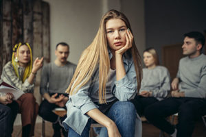 Group of young adults in a meth detox center