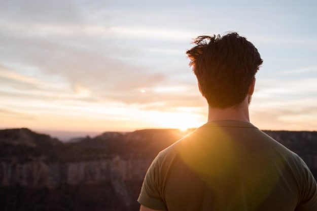 Man thinking about a harm reduction program in Portland