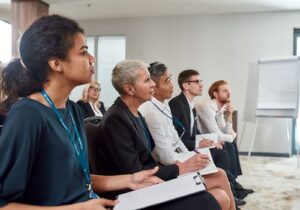 A group of people in an addiction education program