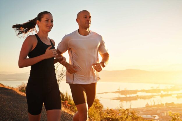 A man and a woman engaged in activities for addiction recovery