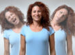 woman showing multiple sides of her personality